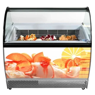 Vitrine Refrigerada 520 Litros - Ventilação Estática - Para Confeitaria e Sorveteria