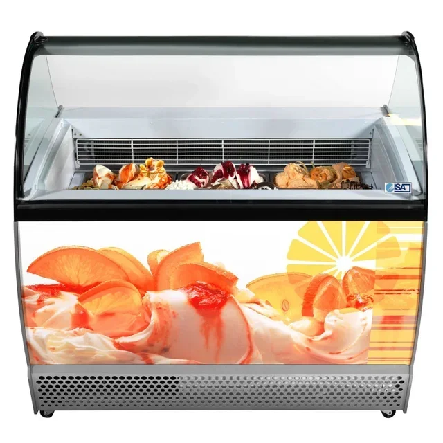 Vitrine Refrigerada 520 Litros - Ventilação Estática - Para Confeitaria e Sorveteria