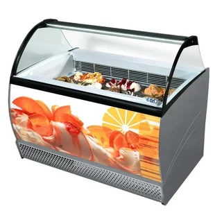 Vitrine Refrigerada 520 Litros - Ventilação Estática - Para Confeitaria e Sorveteria