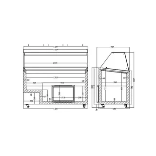 Vitrine Réfrigérée Positive - Statique - 10 x 5 Litres