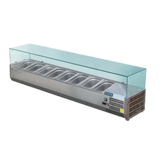 Vitrina Refrigerada para Ingredientes - 8 Cubetas Gastronorm 1/3