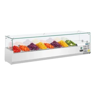 Vitrina Refrigerada para Ingredientes - 8 Cubetas Gastronorm 1/3