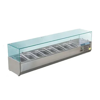 Vitrina Refrigerada para Ingredientes - 8 Cubetas Gastronorm 1/3