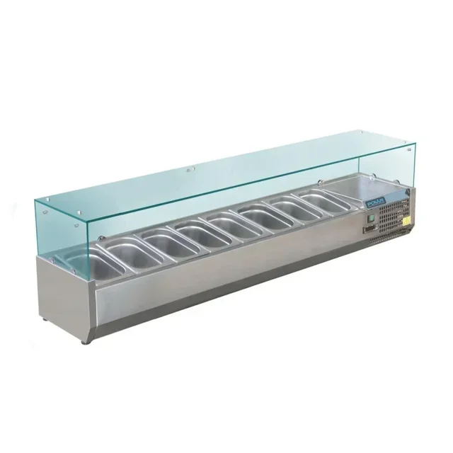 Vitrine Refrigerada para Ingredientes - 8 Cubas Gastronorm 1/3