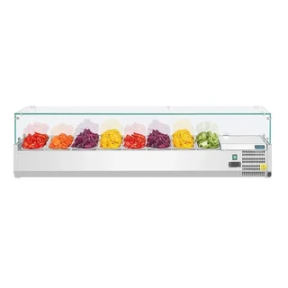 Vitrina Refrigerada para Ingredientes - 8 Cubetas Gastronorm 1/3