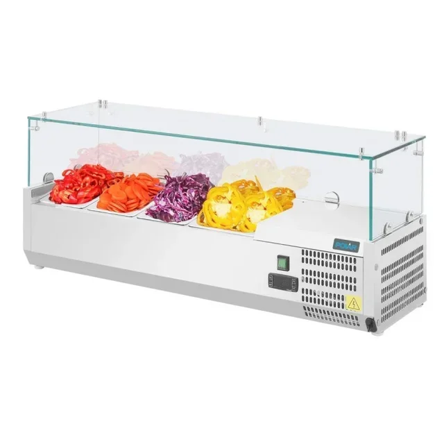 Vitrina Refrigerada Profesional 3 GN 1/3 + 1 GN 1/2 Serie G