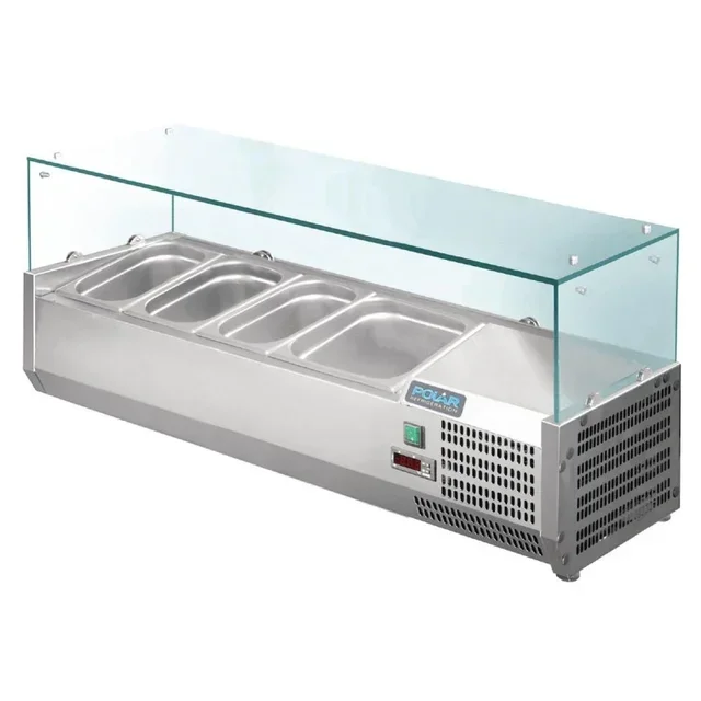 Vitrina Refrigerada Profesional 3 GN 1/3 + 1 GN 1/2 Serie G