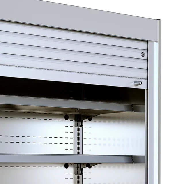 Professionelle Edelstahl-Kühlvitrine - 4 Regale - Kapazität 580 Liter