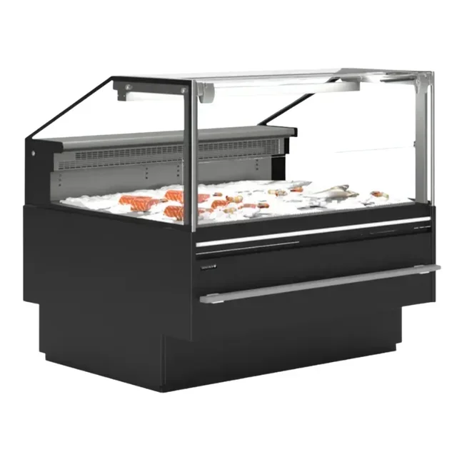 Professional 320W Refrigerated Display Case for Fishmongers - Premium Display