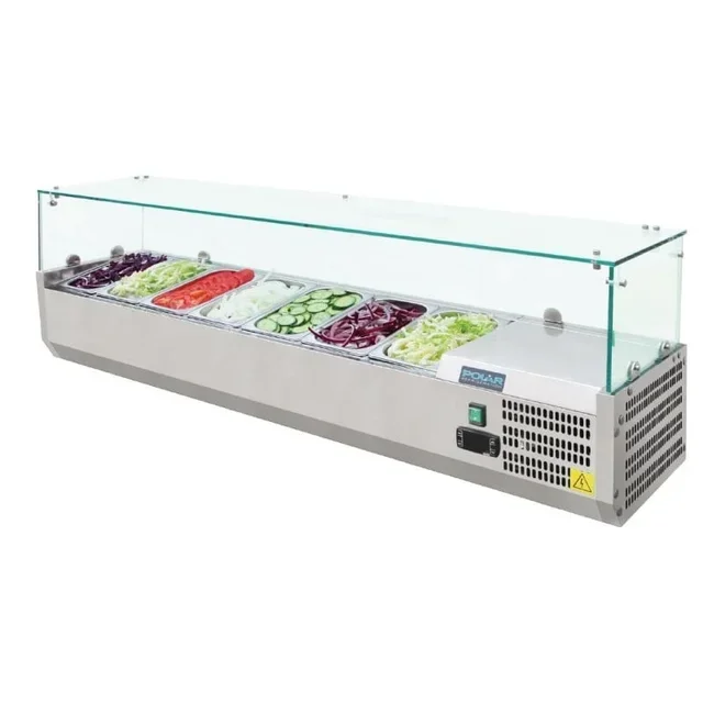 Vitrine Refrigerada Série G - 7 Cubas Gastronorm 1/4