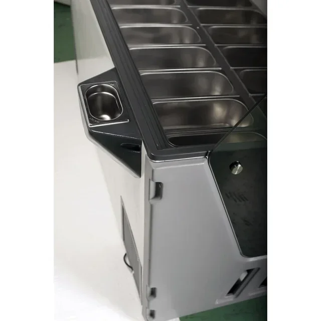 Professionelle Kühlvitrine - Statische Kühlung - 16 Behälter à 5 Liter