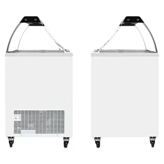 Vitrine Réfrigérée Statique pour Crème Glacée - 4 Bacs de 5 Litres