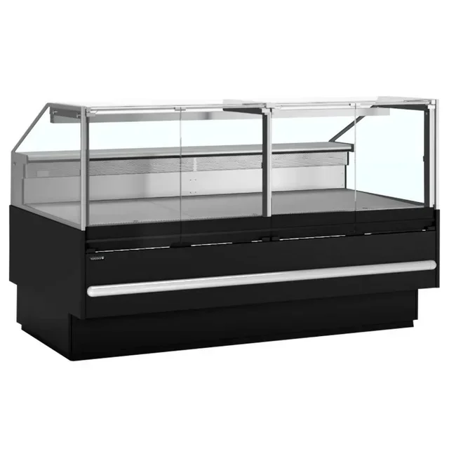 Supermarket Refrigerated Display Case 469 Liters - Black Finish