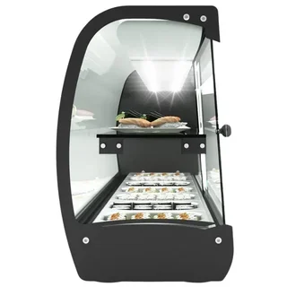 Refrigerated Sushi and Tapas Display Case - SLIM Dual Cooling Model - Gastronorm 1/6 Pan