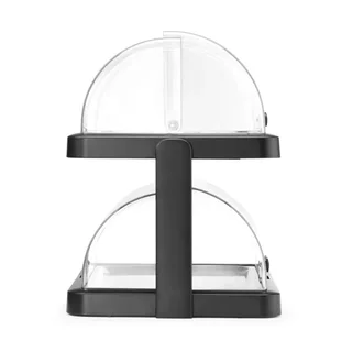 Vetrina Buffet UNIQ Coperchio Scorrevole 2 Ripiani Nero