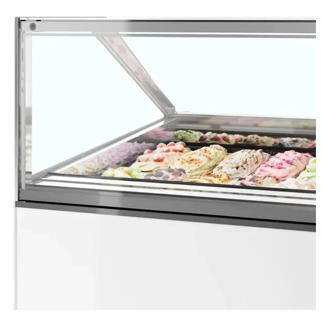 Kühlvitrine mit Umluftkühlung - Gerade Glasfront - 18 Ebenen x 5 Liter