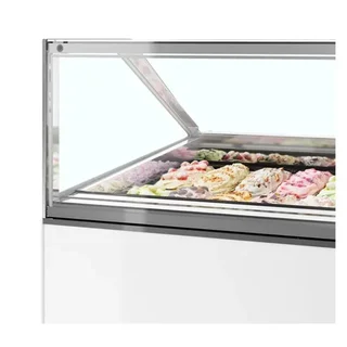 Ventilated Refrigerated Display Case 24 GN 1/3 Pans - Straight Front - 5 Liters