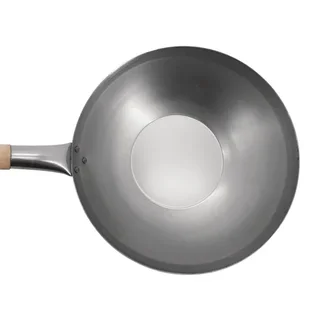 Mild Steel Wok 33 cm - Professional Sauté Pan Induction
