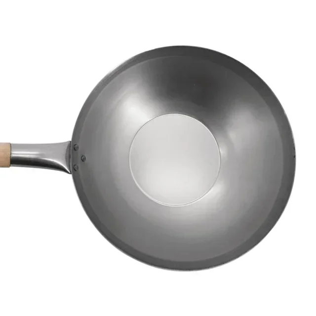 Mild Steel Wok 33 cm - Professional Sauté Pan Induction