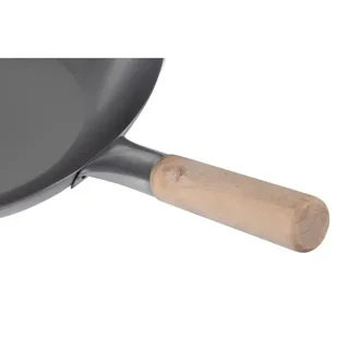 Wok aus Kohlenstoffstahl 35,6 cm - Professionelle asiatische Pfanne