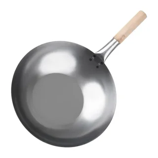 Wok aus Kohlenstoffstahl 35,6 cm - Professionelle asiatische Pfanne