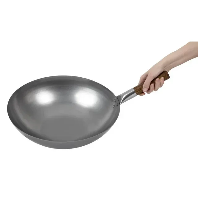 Wok Londonwok Acciaio Fondo Rotondo Ø 38 cm - Padella Asiatica Profonda